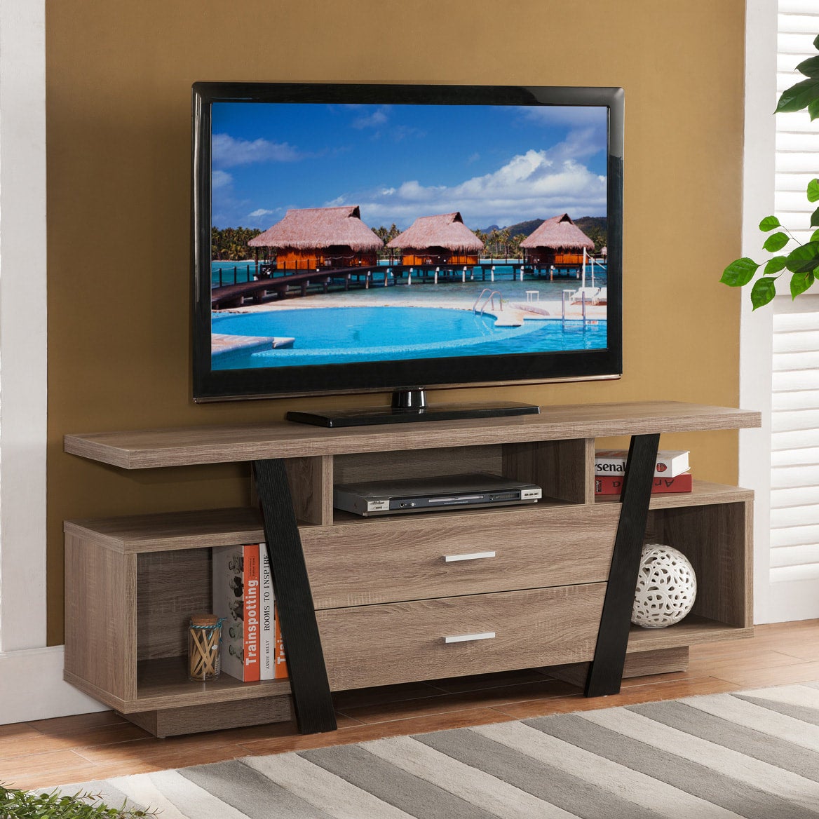 Taupe outlet tv stand